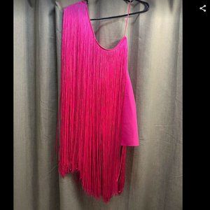 Akira One Shoulder Fringe Barbie Pink Dress -Era's Tour Lover Dress